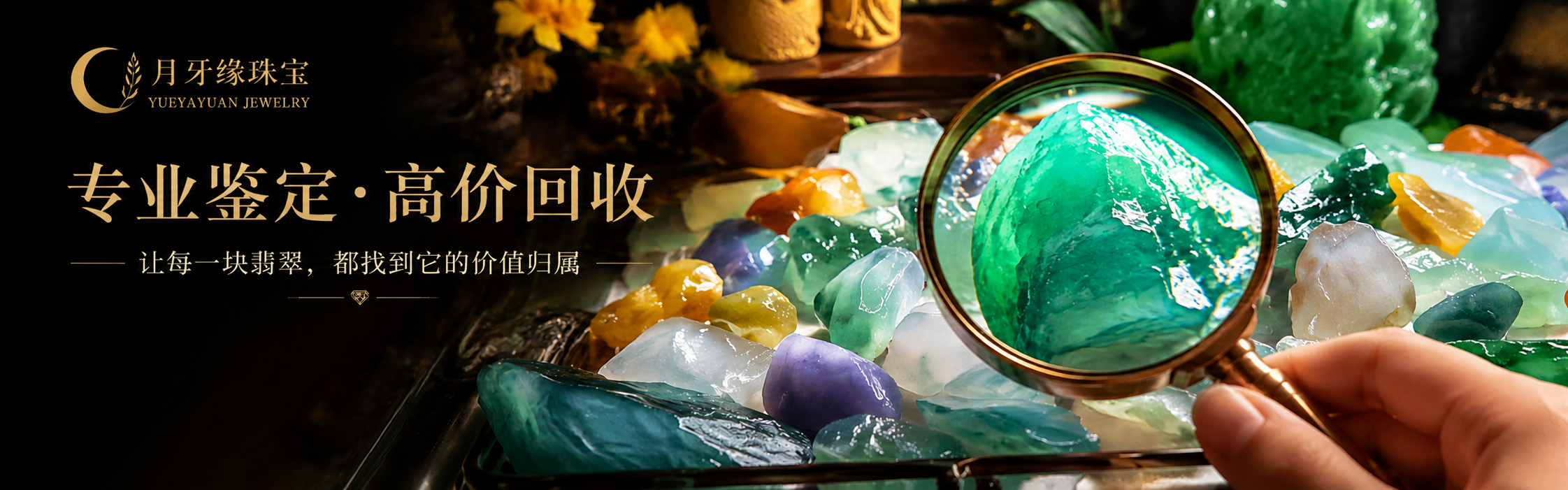 月牙缘珠宝-高价回收缅甸各大敞口翡翠原石毛料与明料半明料业务
